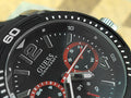 Guess Tread Black Dial Black Rubber Strap Watch for Men - W0967G1