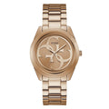 Guess G-Twist Rose Gold Dial Rose Gold Steel Strap Watch for Women - W1082L3