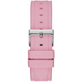 Guess Zena Quartz White Dial Pink Rubber Strap Watch For Women - W1094L4
