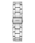 Guess G Twist Diamonds Silver Dial Silver Steel Strap Watch For Women - W1201L1