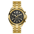 Guess Surge Chronograph Black Dial Gold Steel Strap Watch for Men - W1258G2