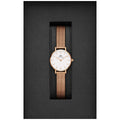 Daniel Wellington Petite Pressed Melrose White Dial Gold Mesh Bracelet Watch For Women - DW00100447
