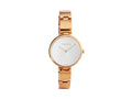 Calvin Klein Wavy White Dial Rose Gold Steel Strap Watch for Women - K9U23646