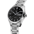 Tag Heuer Carrera Calibre 5 Automatic Black Dial Silver Steel Strap Watch for Men - WAR201A.BA0723