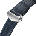 Tag Heuer Carrera Calibre 5 Automatic Blue Dial Blue Leather Strap Watch for Men - WAR201E.FC6292