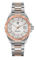 Tag Heuer Aquaracer Quartz White Dial Silver Strap Watch for Men - WAY1150.BD0911
