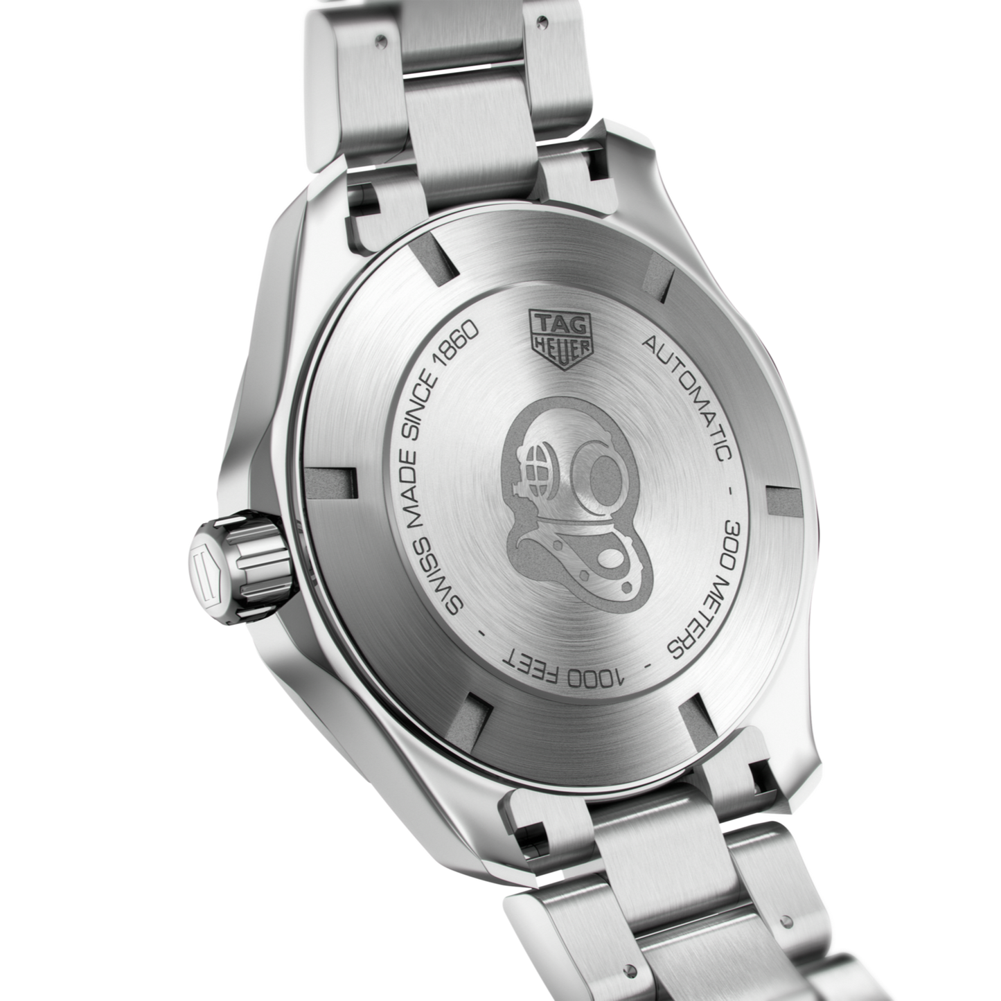 Tag Heuer Aquaracer Automatic Black Dial Silver Steel Strap Watch for Men - WAY2010.BA0927