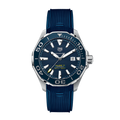 Tag Heuer Aquaracer Calibre 5 Automatic Blue Dial Blue Rubber Strap Watch for Men - WAY201B.FT6150