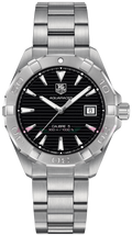 Tag Heuer Aquaracer Automatic Black Dial Silver Steel Strap Watch for Men - WAY2110.BA0928