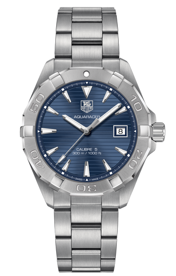 Tag Heuer Aquaracer Automatic Blue Dial Silver Steel Strap Watch for Men - WAY2112.BA0928