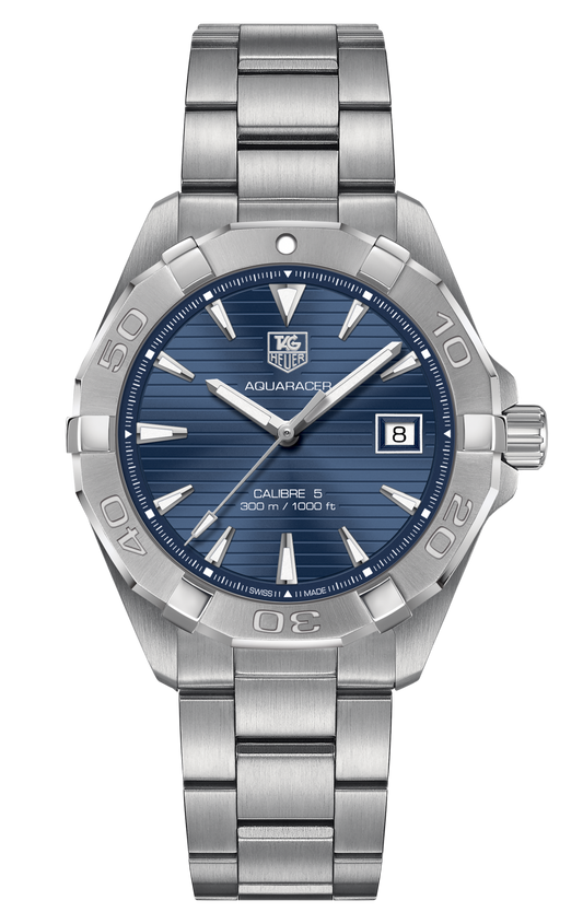 Tag Heuer Aquaracer Automatic Blue Dial Silver Steel Strap Watch for Men - WAY2112.BA0928