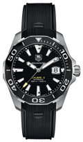 Tag Heuer Aquaracer Calibre 5 Automatic Black Dial Black Rubber Strap Watch for Men - WAY211A.FT6151