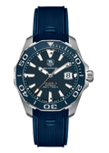 Tag Heuer Aquaracer Calibre 5 Blue Dial Blue Silicone Strap Watch for Men -  WAY211C.FT6155