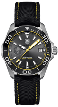 Tag Heuer Aquaracer Jeremy Lin Special Edition Grey Dial Black Nylon Strap Watch for Men - WAY211F.FC6362