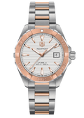 Tag Heuer Aquaracer Quartz White Dial Silver Strap Watch for Men - WAY1150.BD0911
