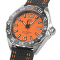 Tag Heuer Formula 1 Quartz Orange Dial Black Nylon Strap Watch for Men - WAZ101A.FC8305