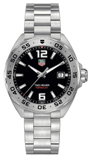 Tag Heuer Formula 1 Black Dial Silver Steel Strap Watch for Men - WAZ1112.BA0875