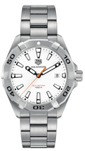 Tag Heuer Aquaracer Quartz White Dial Silver Steel Strap Watch for Men - WBD1111.BA0928