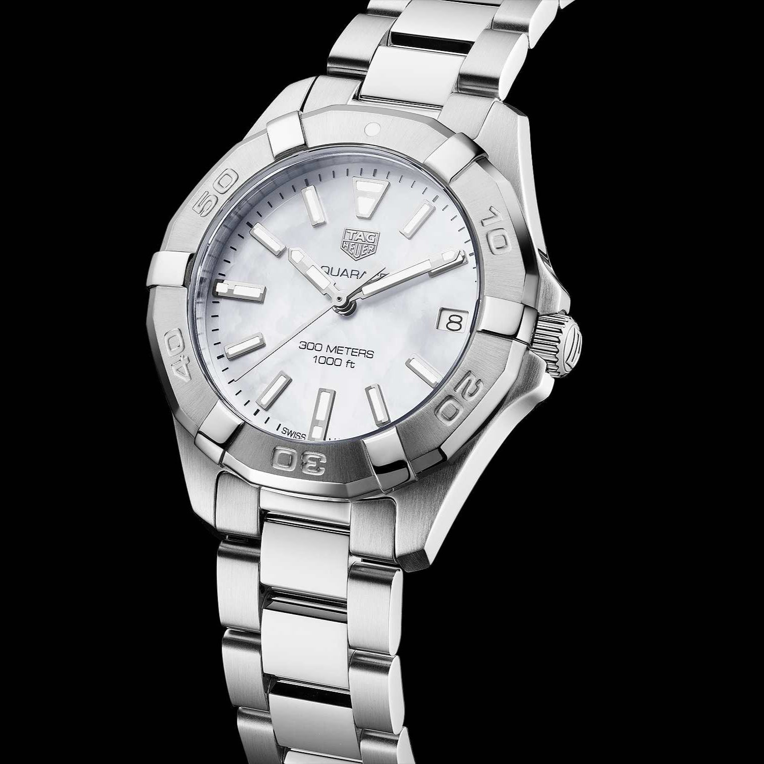 Tag Heuer Aquaracer White Mother of Pearl Dial Watch for Women - WBD1311.BA0740