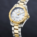 Tag Heuer Aquaracer White Mother of Pearl Dial Two Tone Steel Strap Watch for Women - WBD1322.BB0320