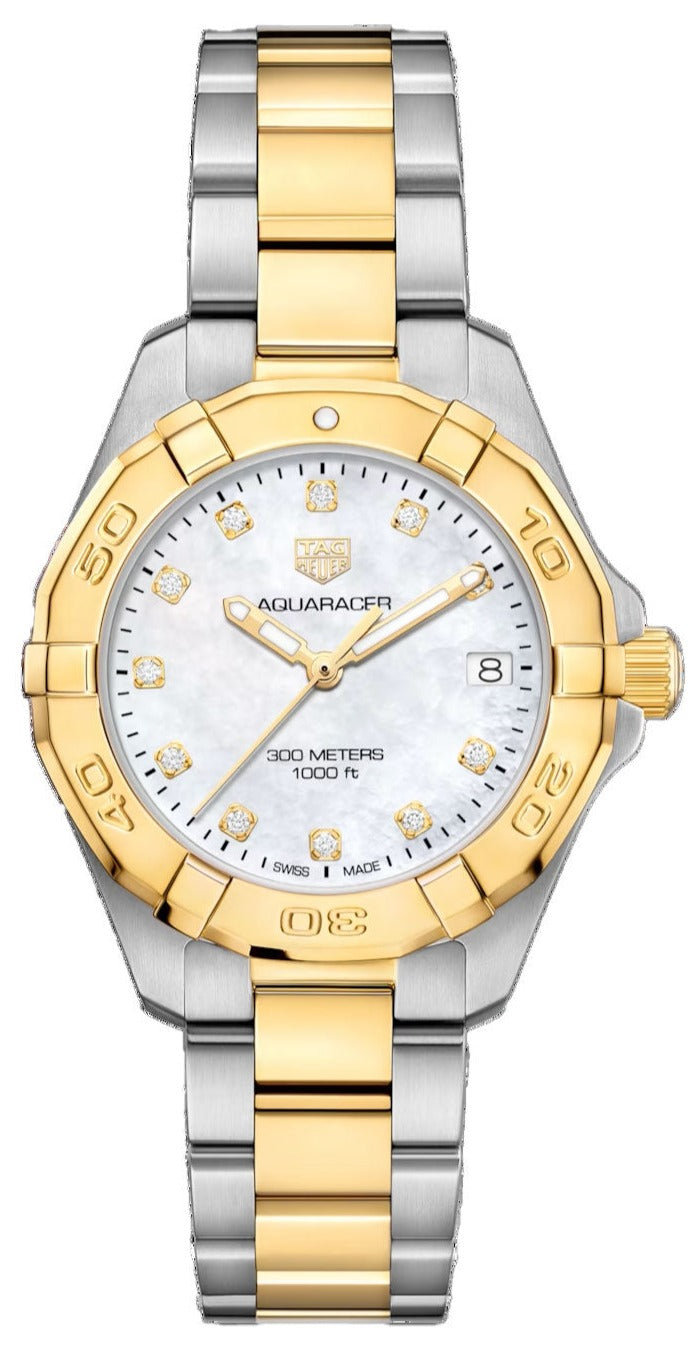 Tag Heuer Aquaracer White Mother of Pearl Dial Watch for Women - WBD1322.BB0320