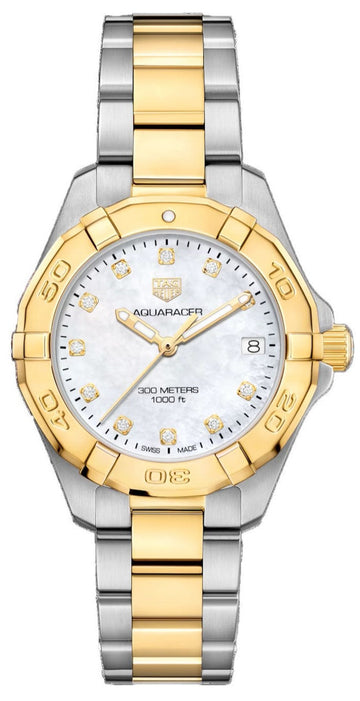 Tag Heuer Aquaracer White Mother of Pearl Dial Watch for Women - WBD1322.BB0320
