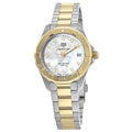 Tag Heuer Aquaracer White Mother of Pearl Dial Two Tone Steel Strap Watch for Women - WBD1322.BB0320