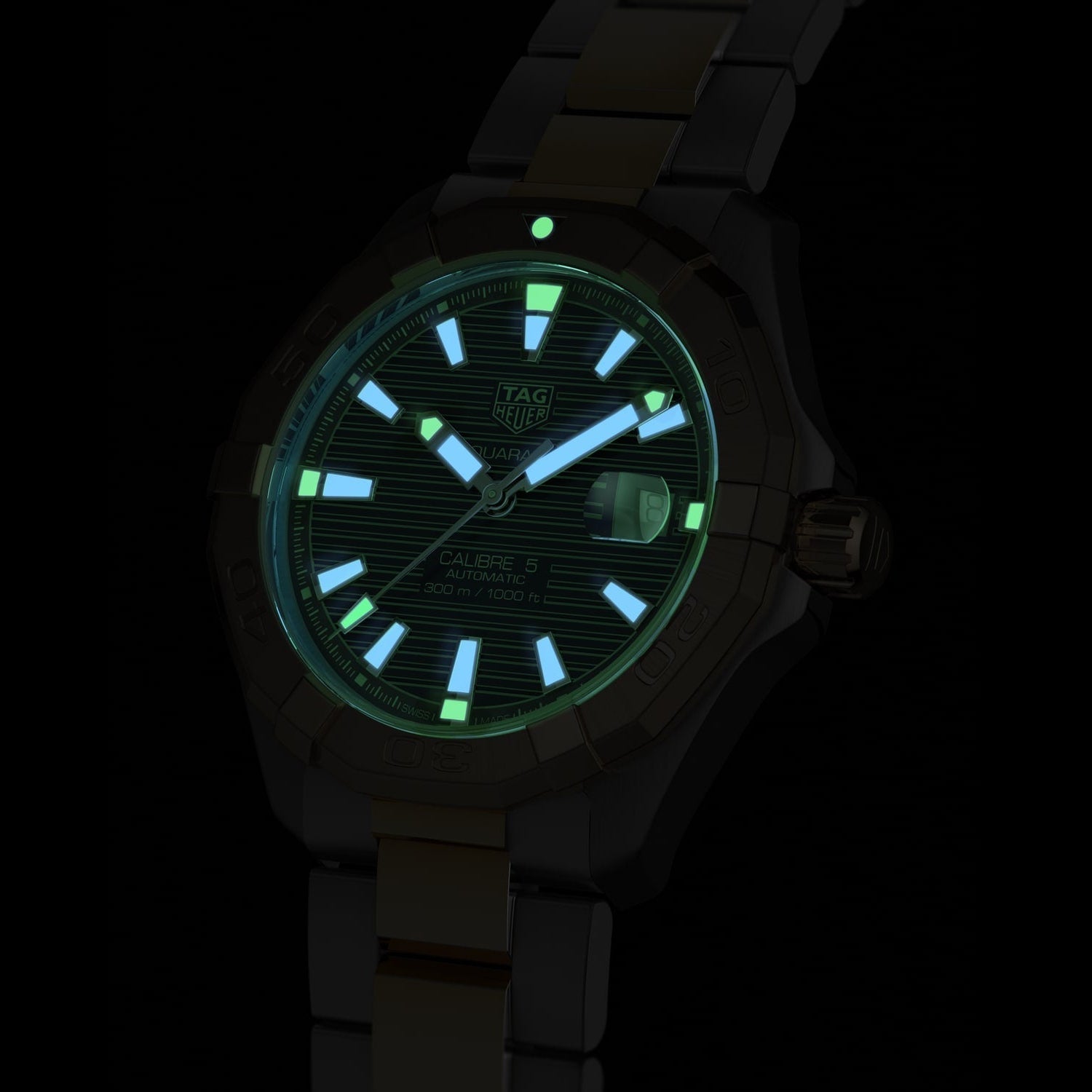 Tag Heuer Aquaracer Calibre 5 Blue Dial Two Tone Steel Strap Watch for Women - WBD2120.BB0930