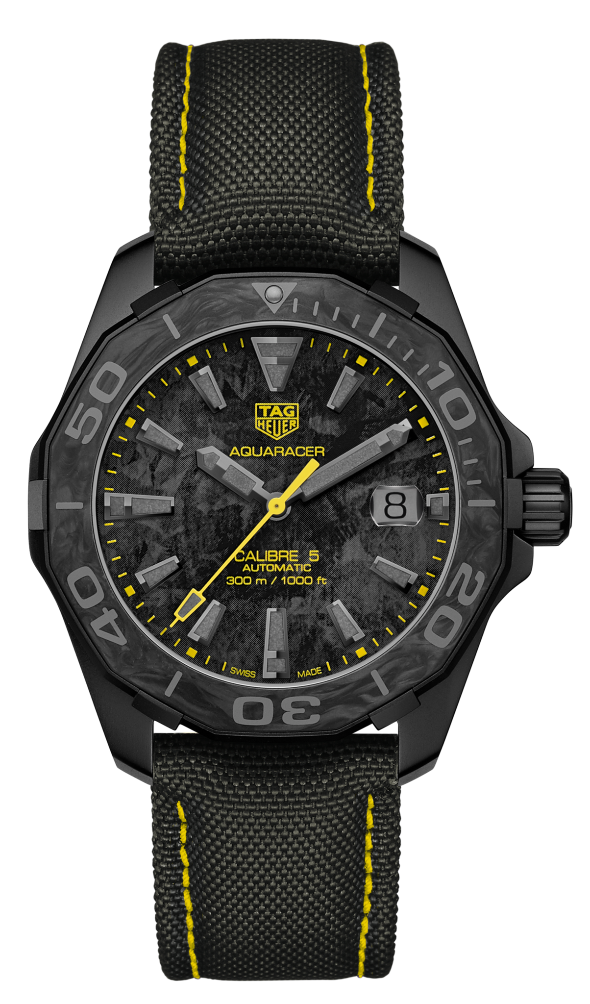 Tag Heuer Aquaracer Carbon Dial Watch for Men - WBD218B.FC6446