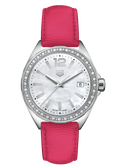 Tag Heuer Formula 1 Quartz Mother of Pearl Dial Pink Leather Strap Watch for Women - WBJ131A.FC8252