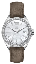 Tag Heuer Formula 1 Quartz Mother of Pearl Dial Brown Leather Strap Watch for Women - WBJ131A.FC8255