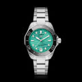 Tag Heuer Aquaracer Professional 300 Automatic Diamonds Green Dial Silver Steel Strap Watch for Women - WBP231K.BA0618