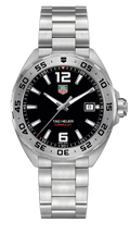 Tag Heuer Formula 1 Black Dial Silver Steel Strap Watch for Men - WAZ1112.BA0875
