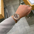 Michael Kors Camille Multifunctional Crystals Rose Gold Dial Rose Gold Steel Strap Watch for Women - MK6961