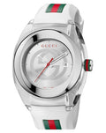 Gucci Sync XXL White Dial White Rubber Strap Watch For Men - YA137102