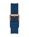 Guess Rigor Blue Dial Blue Silicone Strap Watch For Men - W0247G3