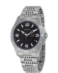 Gucci G Timeless Black Dial Silver Steel Strap Watch For Men - YA126201
