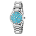 Gucci G Timeless Quartz Turquoise Dial Silver Steel Strap Unisex Watch - YA1265044