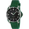Gucci Dive Black Dial Green Rubber Strap Watch For Men - YA136310