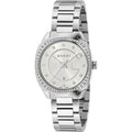 Gucci GG2570 Diamonds Silver Dial Silver Steel Strap Watch For Women - YA142505