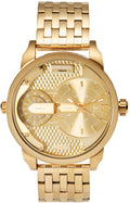 Diesel Mini Daddy Gold Dial Gold Steel Strap Watch For Men - DZ7306