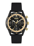 Hugo Boss Santiago Black Dial Black Nylon Strap Watch for Men - 1513935