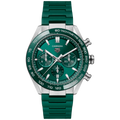 Tag Heuer Carrera Chronograph 44mm Green Dial Green Steel Strap Watch for Men - CBN2A1N.FT6238
