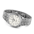 Breitling Chronomat Automatic 36 Diamonds White Dial Silver Steel Strap Watch for Women - A10380591A1A1