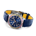 Breitling Chronomat Automatic 36 South Sea Blue Dial Blue Leather Strap Watch for Women - A10380611C1P1