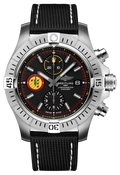 Breitling Avenger Chronograph 45mm Swiss Air Force Team Black Dial Black Nylon Strap Watch for Men - A133171A1B1X1