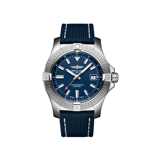 Breitling Avenger Automatic 43 Blue Dial Blue Nylon Strap Watch for Men - A17318101C1X1