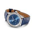 Breitling Navitimer Automatic 38mm Blue Dial Blue Leather Strap Mens Watch - A17325211C1P1