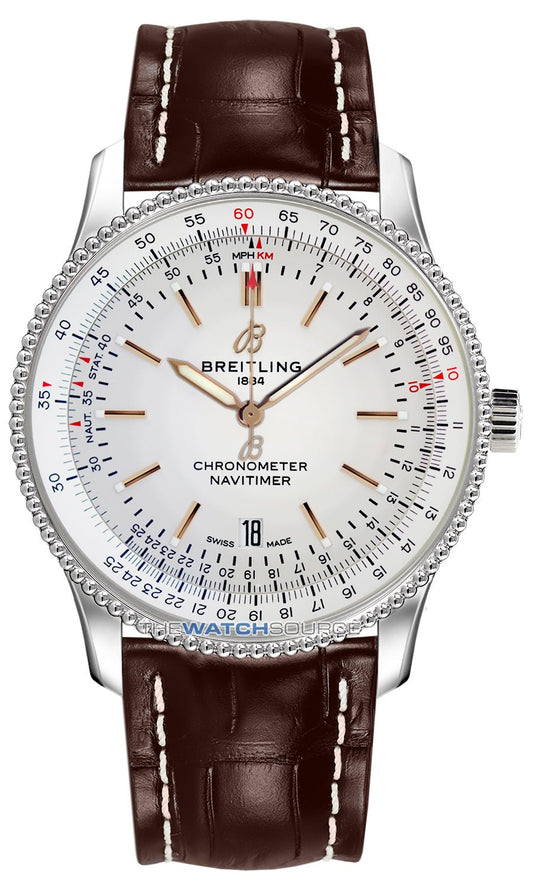Breitling Navitimer Automatic 41mm Brown Leather Strap Mens Watch - A17326211G1P1
