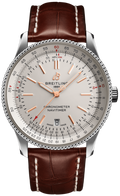 Breitling Navitimer Automatic 41 White Dial Brown Leather Strap Watch for Men - A17326211G1P2